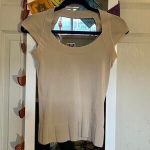 beige tan backless top